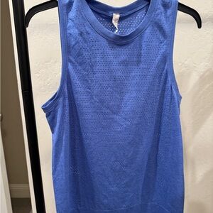 Lululemon Athletica Perforated Blue Tank Top